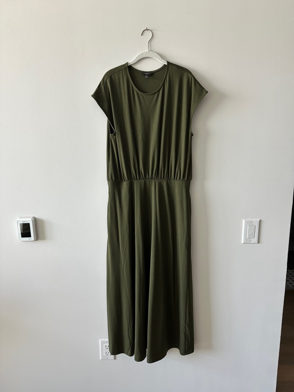 Banana Republic Olive Green Maxi Dress with Elastic Waist